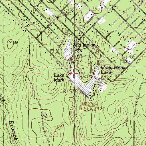 Topographic Map of Wild Indian Lake Dam, TX