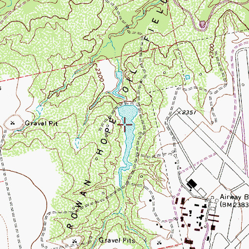 Topographic Map of Turner May Lake, TX