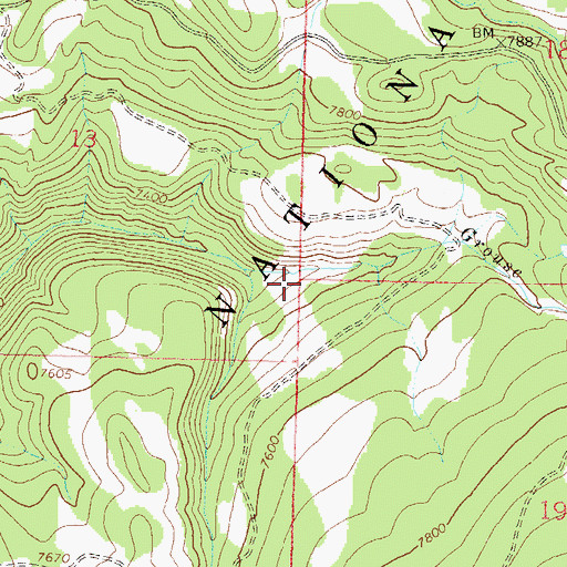 Topographic Map of Grouse Spring Creek, CO