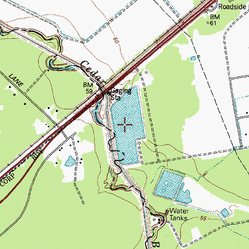 Topographic Map of Red Bud Lake, TX