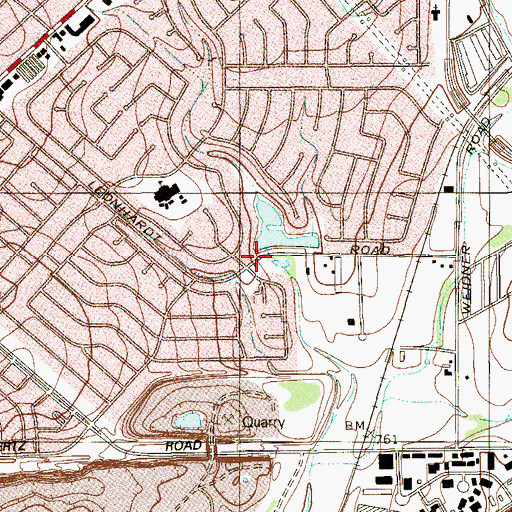 Topographic Map of Eldorado Lake Dam, TX