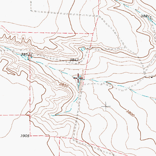 Topographic Map of Jack Young Dam, TX