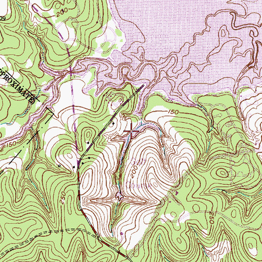 Topographic Map of Woodlands Golf Course Lake, TX
