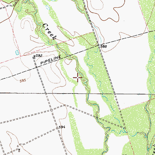 Topographic Map of Errol O Johnson Lake Number 2 Dam, TX
