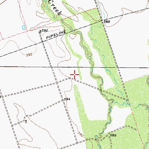 Topographic Map of EO Jonsson Lake Number Two, TX