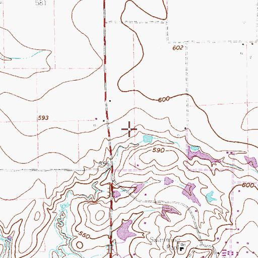 Topographic Map of Phillips North Lake, TX