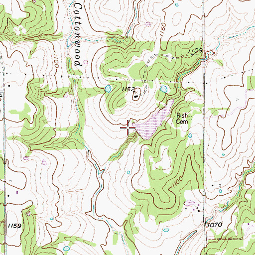 Topographic Map of Grub Lake Dam, TX