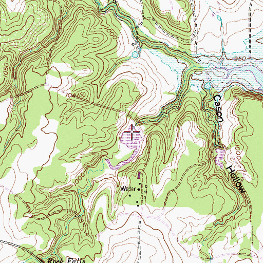 Topographic Map of Moncrief Lake Dam, TX