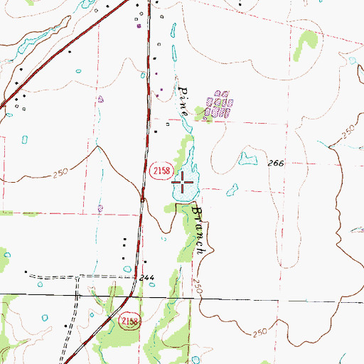 Topographic Map of Slaughter Lake, TX