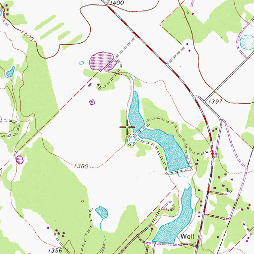 Topographic Map of Mosher Little Lake Dam, TX