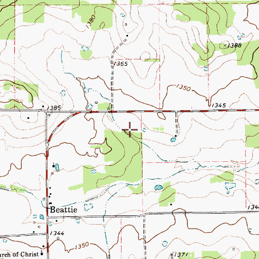 Topographic Map of Welch Lake, TX