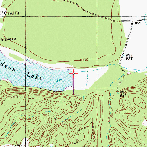 Topographic Map of Harris Dam, TX