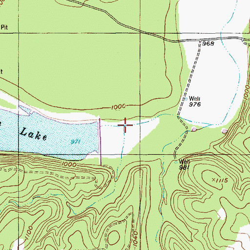 Topographic Map of Edison Lake, TX