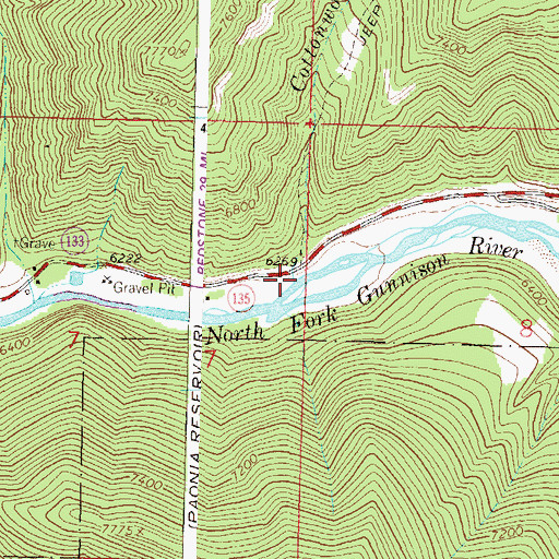 Topographic Map of Cottonwood Creek, CO