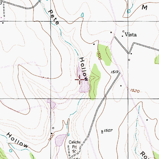 Topographic Map of Caldwell Lake Number 1, TX