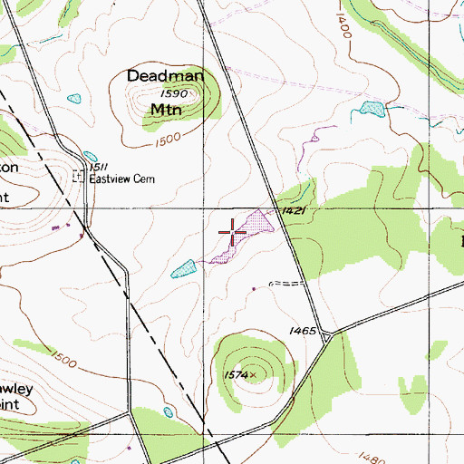 Topographic Map of McCasland Lake, TX
