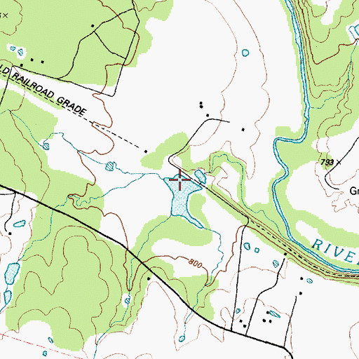Topographic Map of Walker Lake Dam, TX