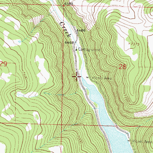 Topographic Map of Muddy Creek, CO