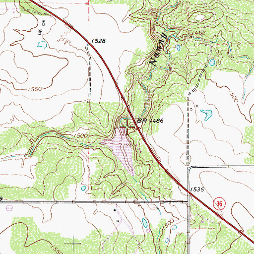 Topographic Map of Highway Lake Dam, TX