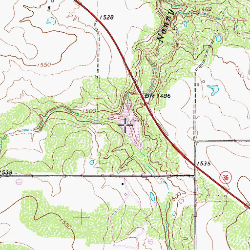 Topographic Map of Highway Lake, TX