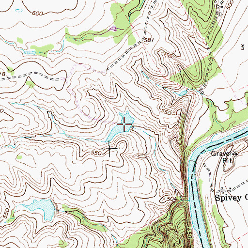 Topographic Map of K Bar Lake Number 3 Dam, TX