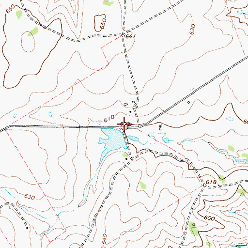 Topographic Map of K Bar Lake Number 4 Dam, TX