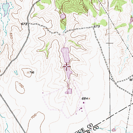 Topographic Map of Markum Lake Number 1 Dam, TX