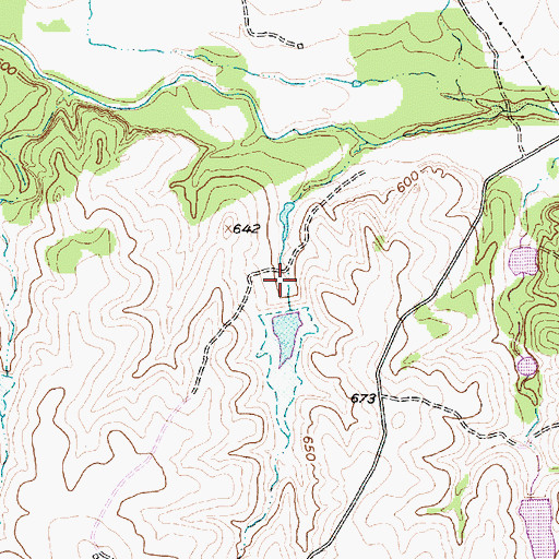 Topographic Map of Taylor Lake Dam, TX