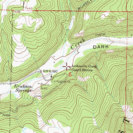 Topographic Map of Anthracite Creek Guard Station, CO