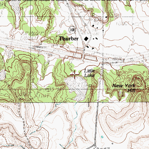 Topographic Map of Thurber Lake Number 2, TX