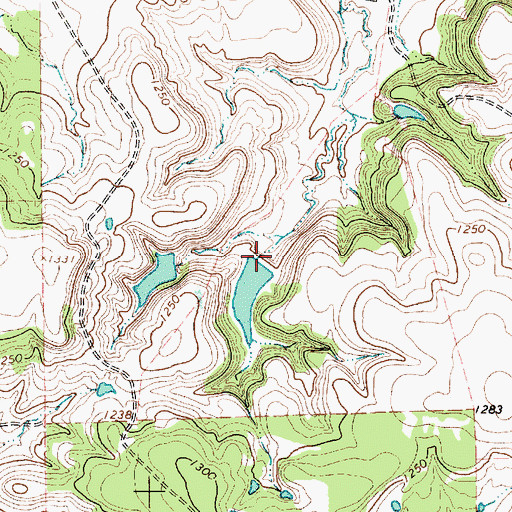 Topographic Map of Thurber Lake Number 5 Dam, TX