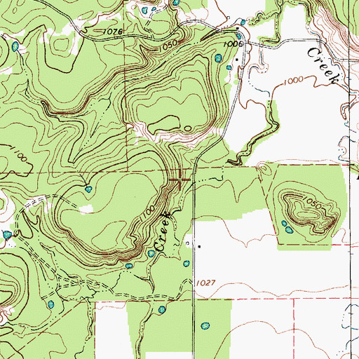 Topographic Map of Clapp Lake Dam, TX