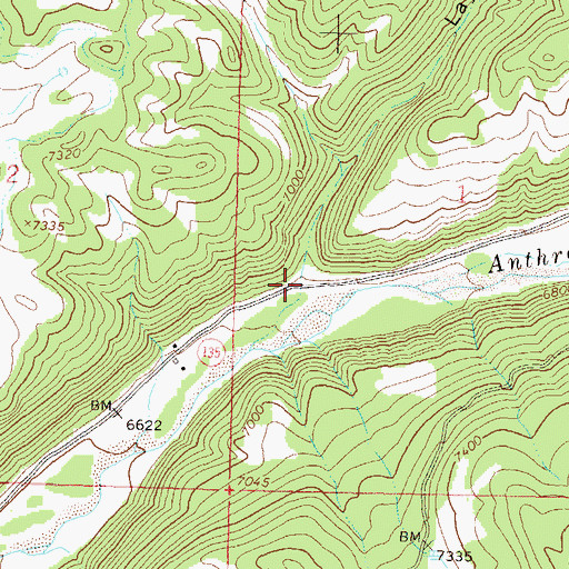 Topographic Map of Layton Gulch, CO