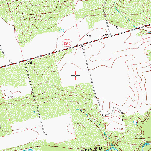 Topographic Map of Mize Lake, TX