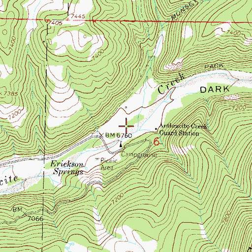 Topographic Map of Munsey Creek, CO