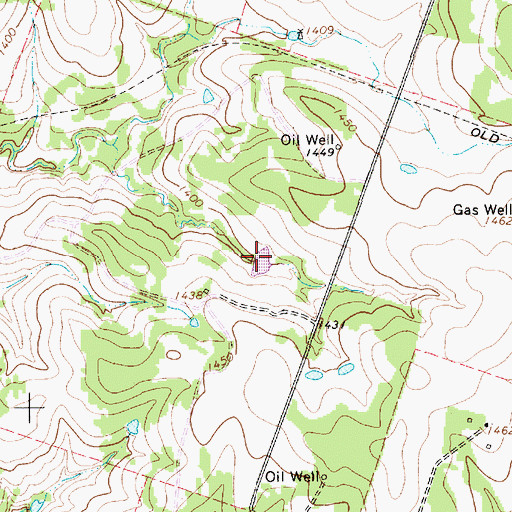 Topographic Map of Brooks Lake, TX