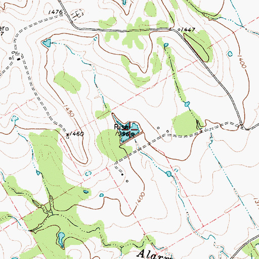 Topographic Map of Huckabee Lake, TX
