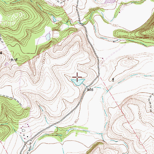Topographic Map of Brock Lake Number 1 Dam, TX