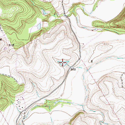 Topographic Map of Brock Lake, TX