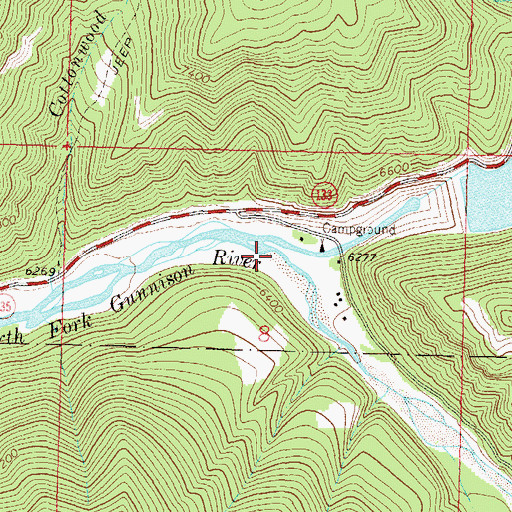 Topographic Map of Anthracite Creek, CO