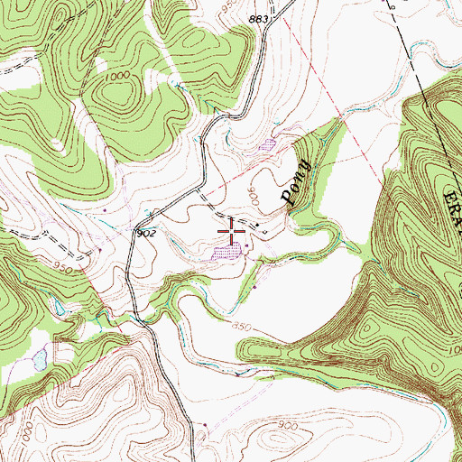 Topographic Map of Brock Lake Number 2, TX