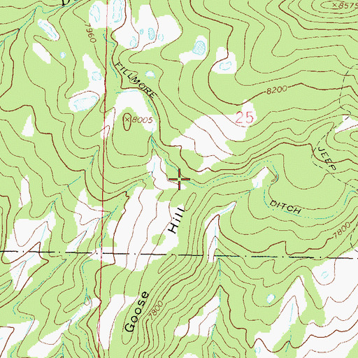 Topographic Map of Fillmore Ditch, CO