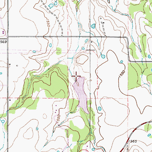 Topographic Map of Griffin Lake Dam, TX
