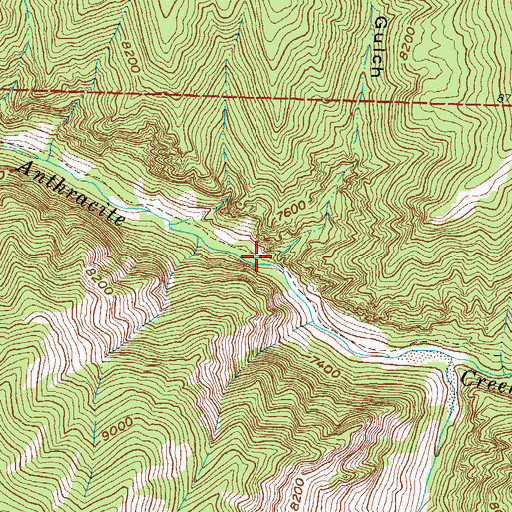 Topographic Map of Bear Gulch, CO