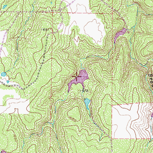 Topographic Map of Jolley Lake, TX