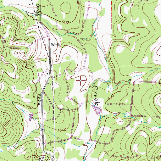 Topographic Map of Tuck Lake, TX