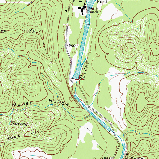 Topographic Map of Eagle Ranch Lake Number 2, TX