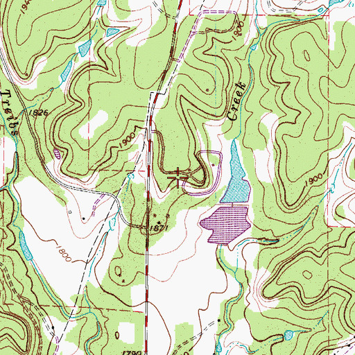 Topographic Map of Voigt Lake, TX