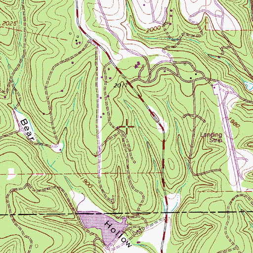 Topographic Map of Poole Lake, TX