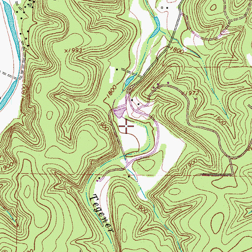 Topographic Map of Willis Lake, TX